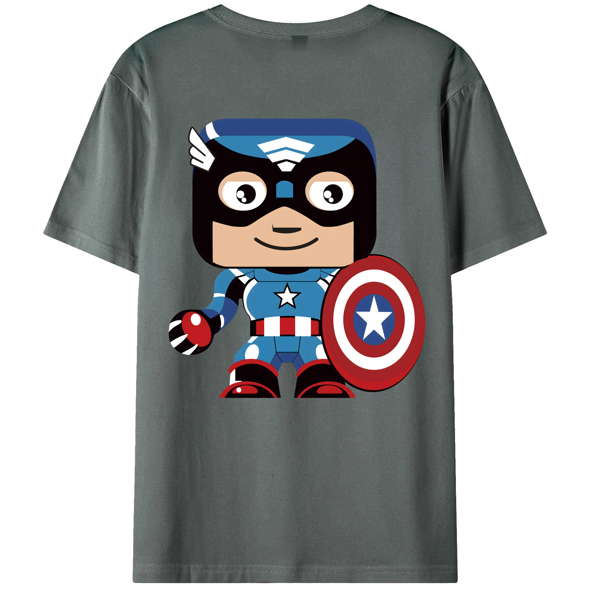 （画像用） アベンジャーズ The Avengers 綿100％ メンズ半袖Tシャツ（バックプリント） 通気性